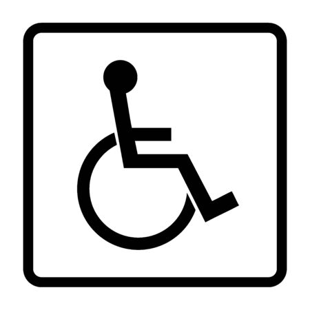 Symbol osoba na wózku inwalidzkim
